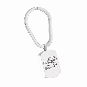 J-726  "Fishing in Heaven" Tag  - Keychain