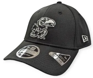 Kansas Jayhawks New Era Black Pivot 9FORTY Adjustable Hat