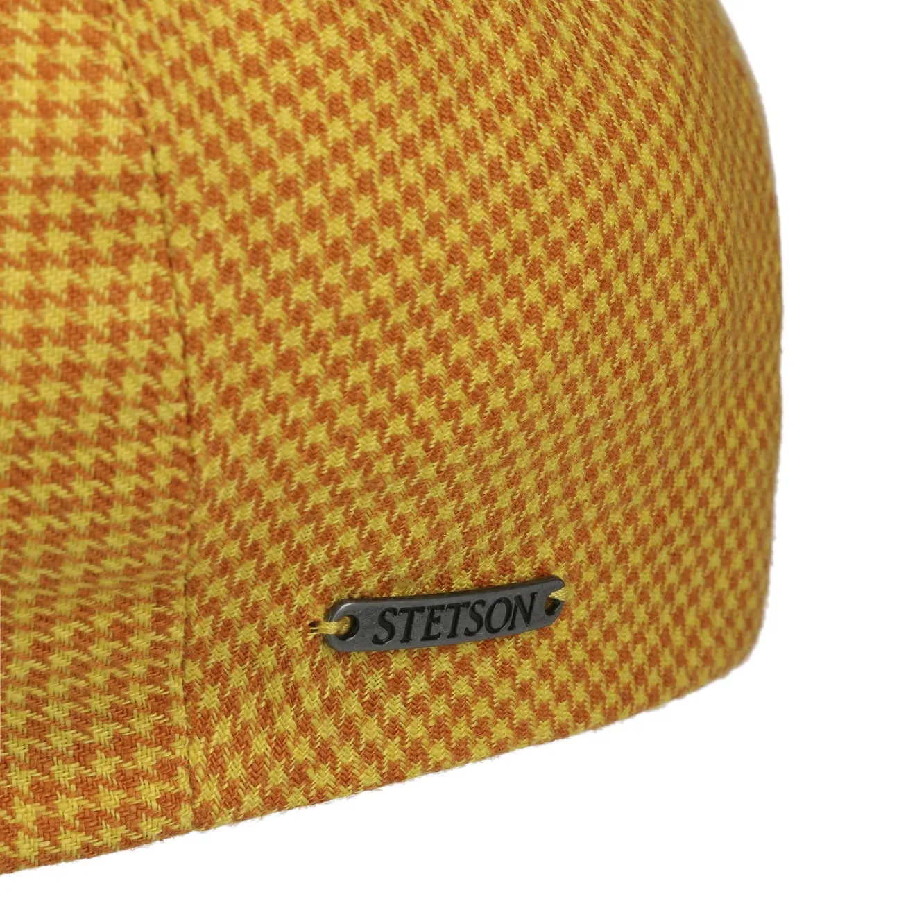 Kent Houndstooth Golf Flat Cap by Stetson