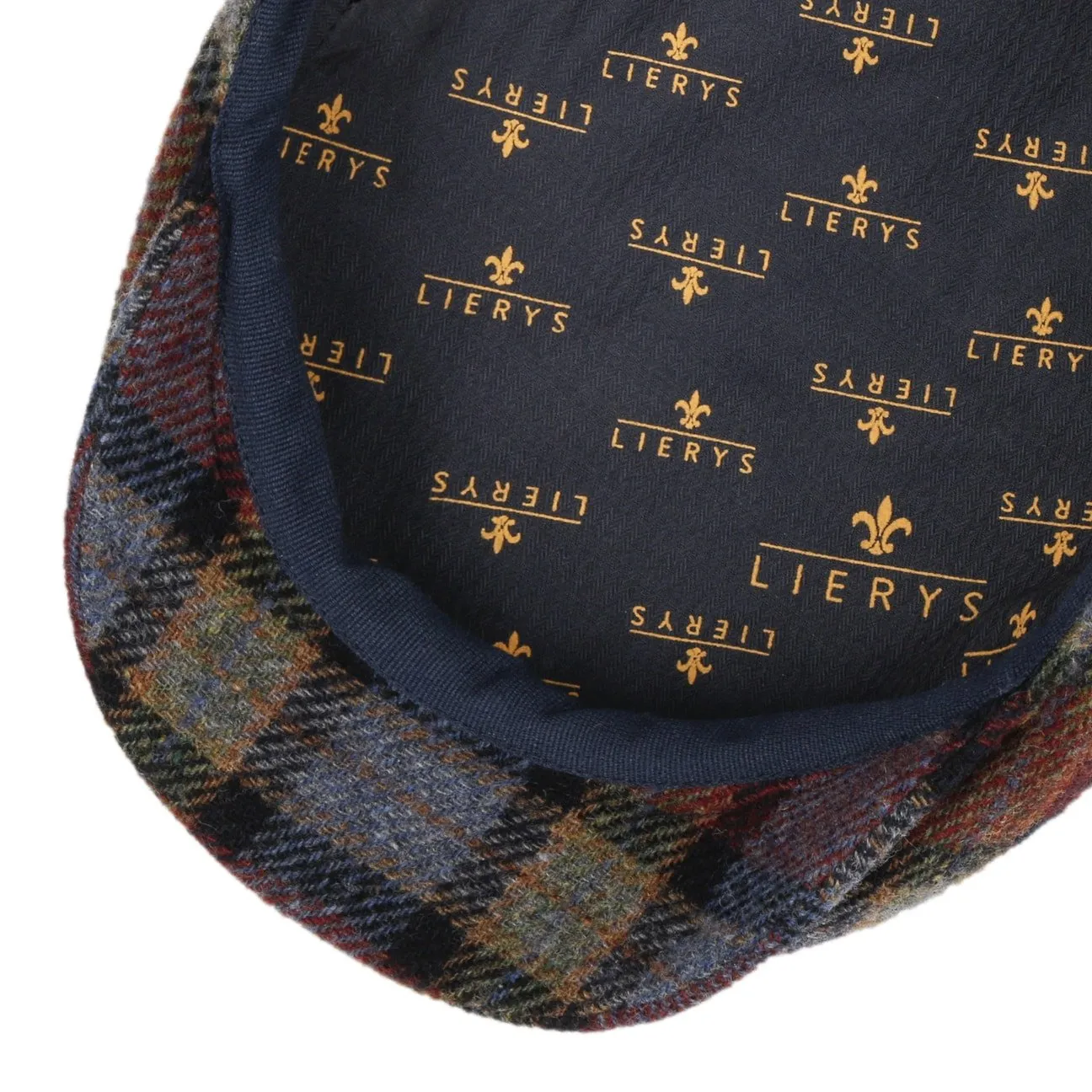 Kent Madero Wool Check Flat Cap by Lierys