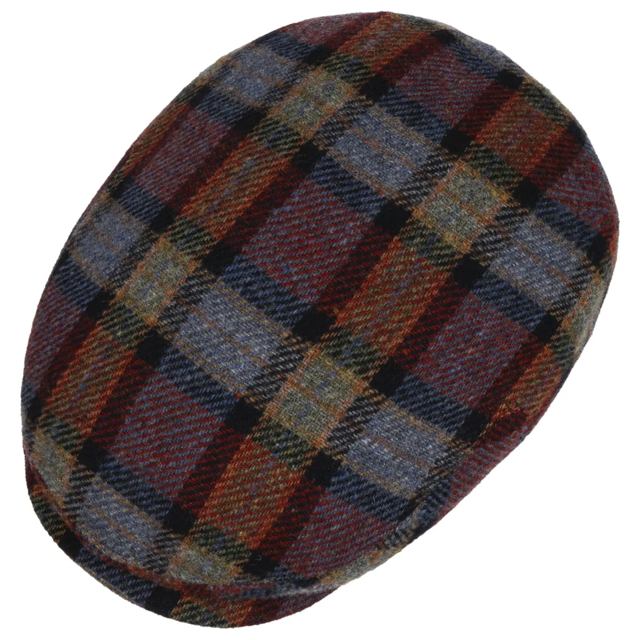 Kent Madero Wool Check Flat Cap by Lierys