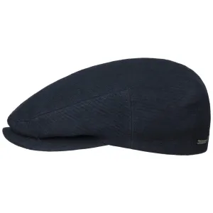 Kent Structure Linen Flat Cap by Stetson