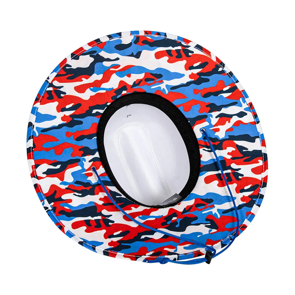 Keys Straw Hat | USA Military Camo | White