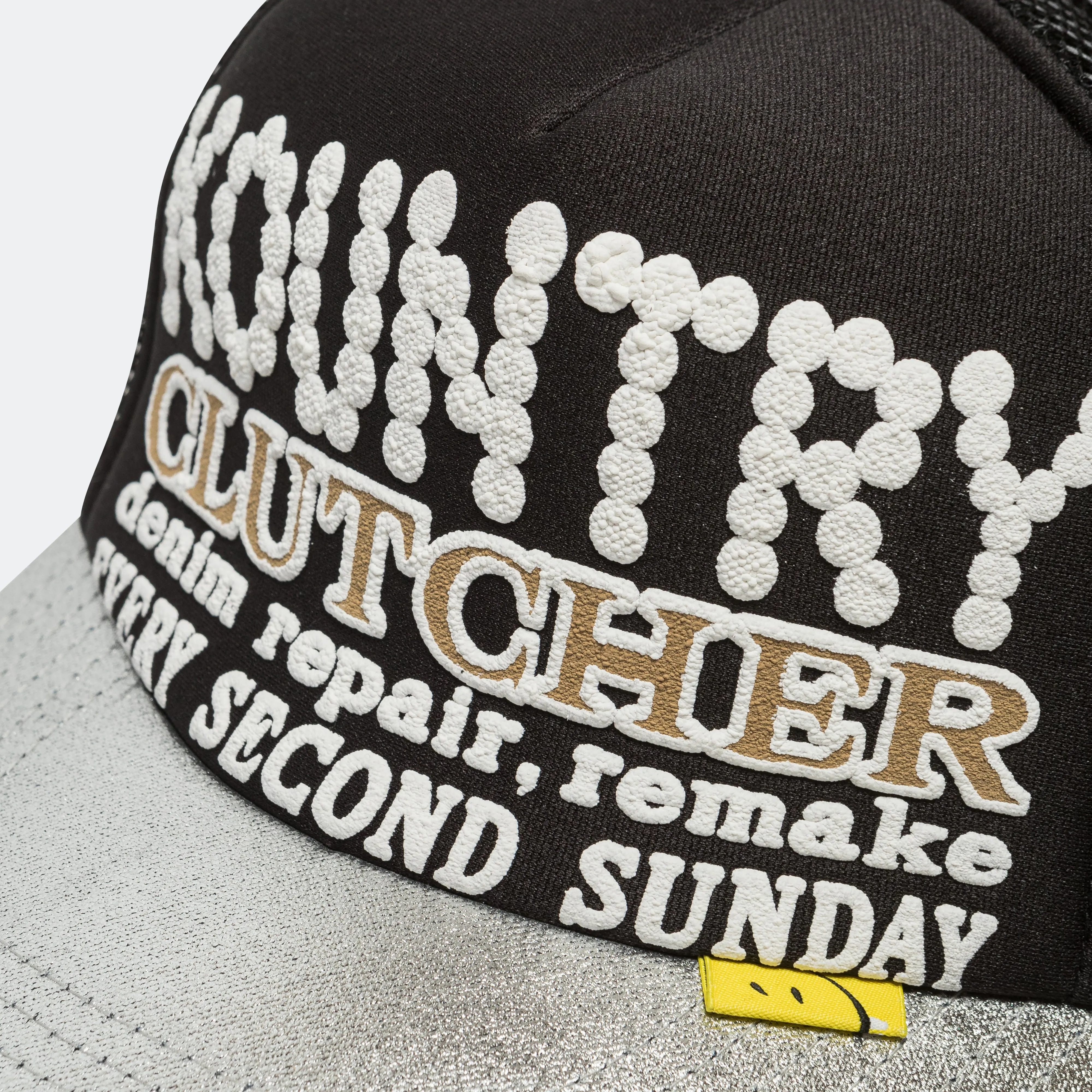 KOUNTRY PEARL Clutcher Silver Brim Truck Cap - Black
