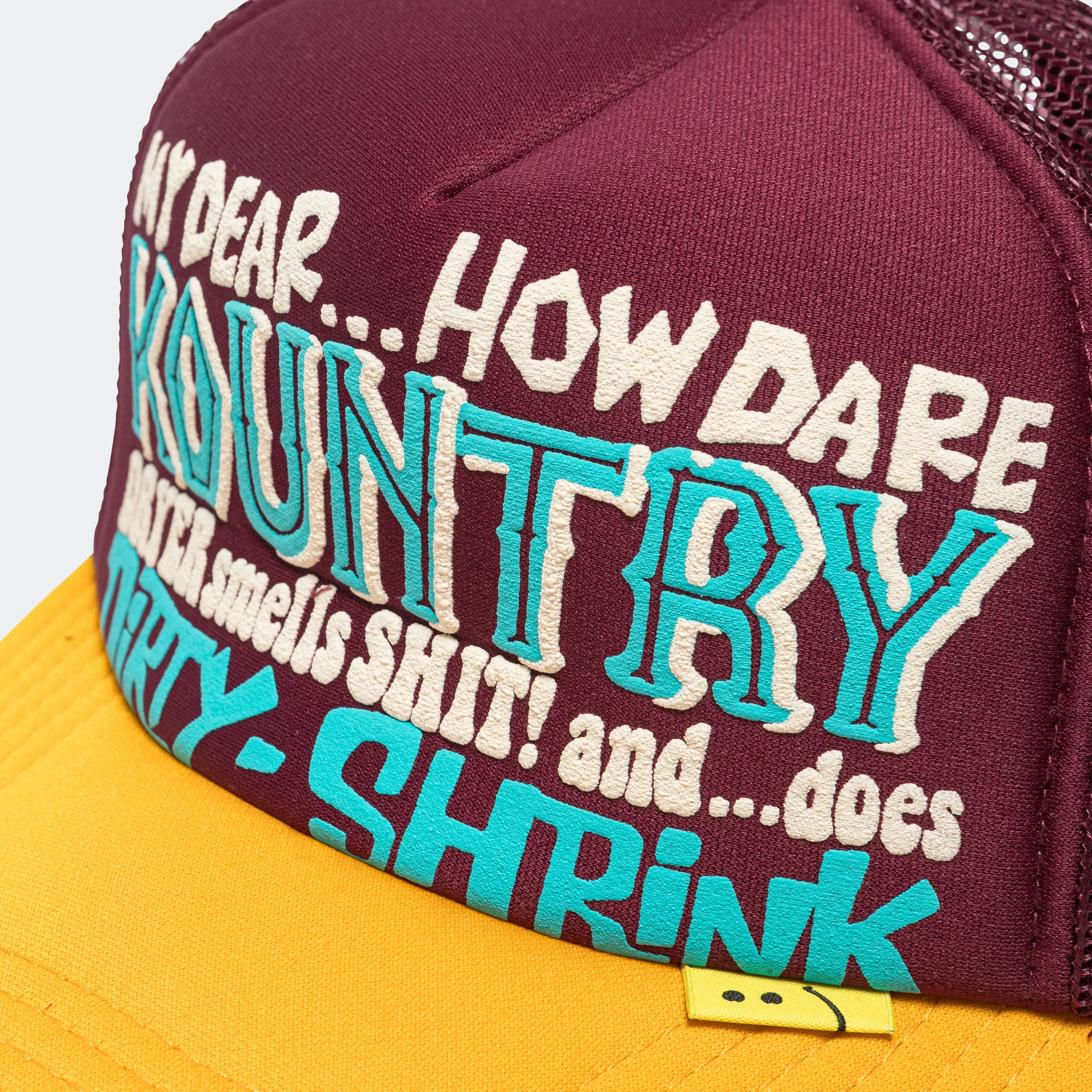 KOUNTRY DIRTY SHRINK Trucker CAP - Burgundy x Gold