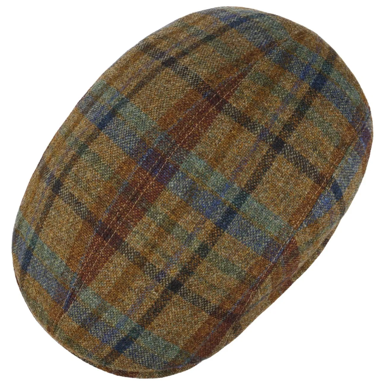 Lennart Check Shetland Flat Cap by Mayser