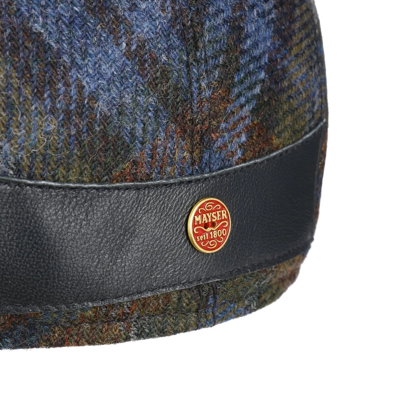 Lennart Check Shetland Flat Cap by Mayser