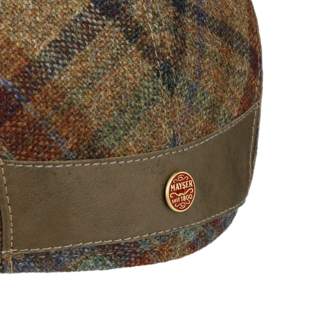 Lennart Check Shetland Flat Cap by Mayser