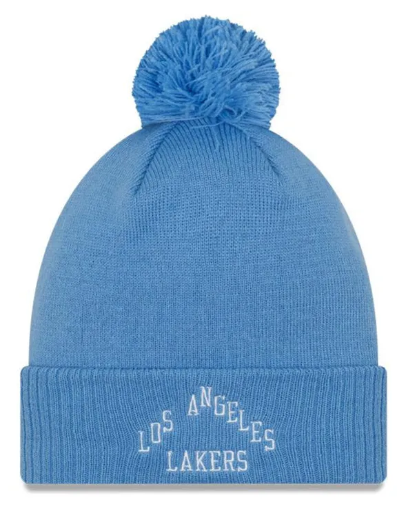 Los Angeles Lakers '21 NBA City Edition New Era Blue Cuffed Knit Hat