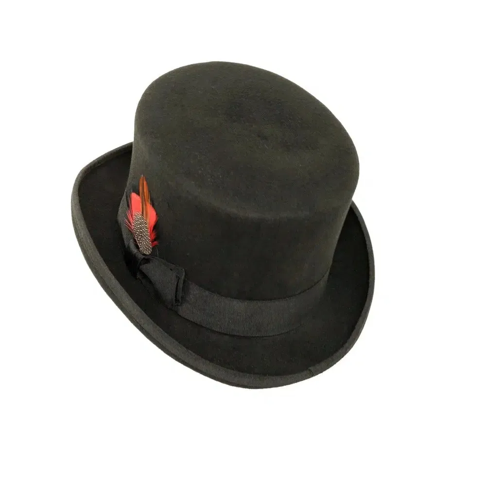 Majestic | Mens Wool Top Hat with Carriage Hat Band