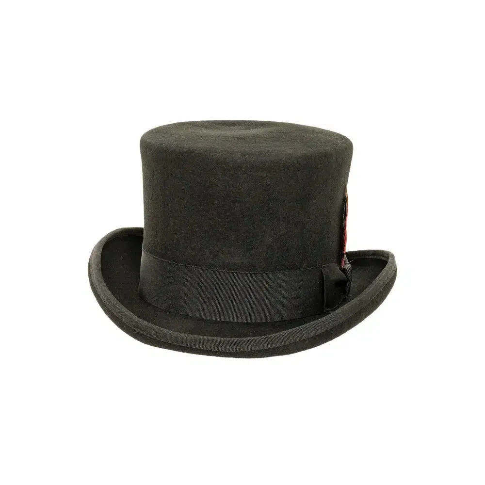 Majestic | Mens Wool Top Hat with Carriage Hat Band