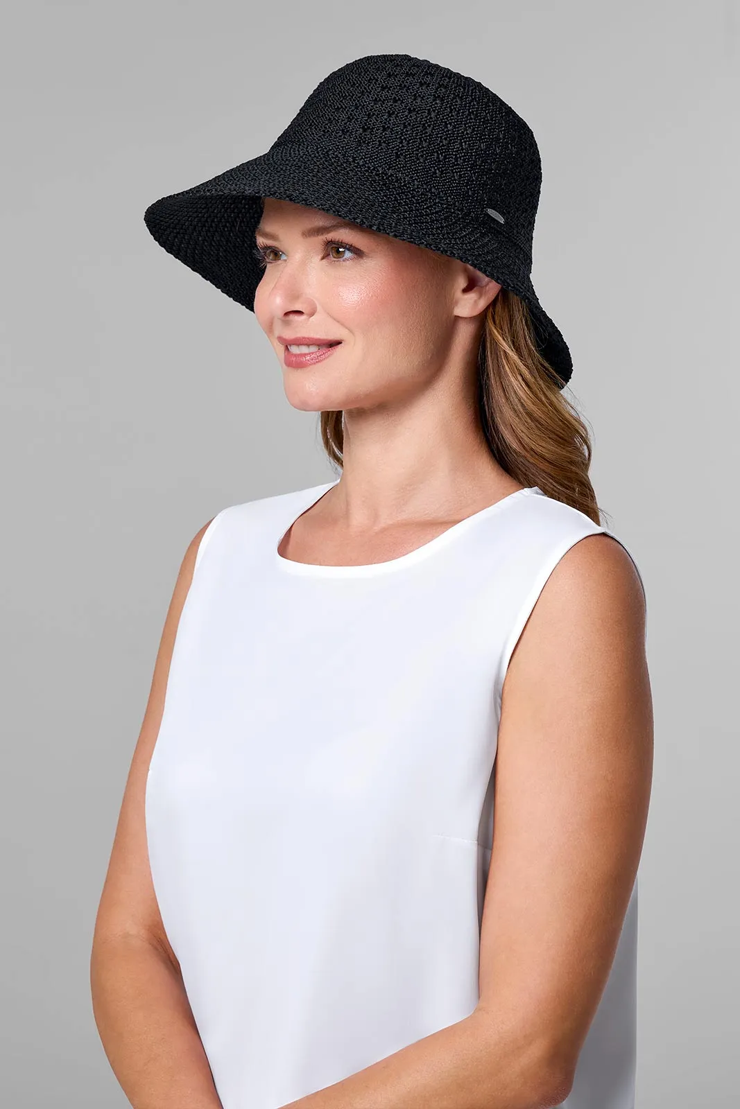 Marina Cloche Sun Hat | Black