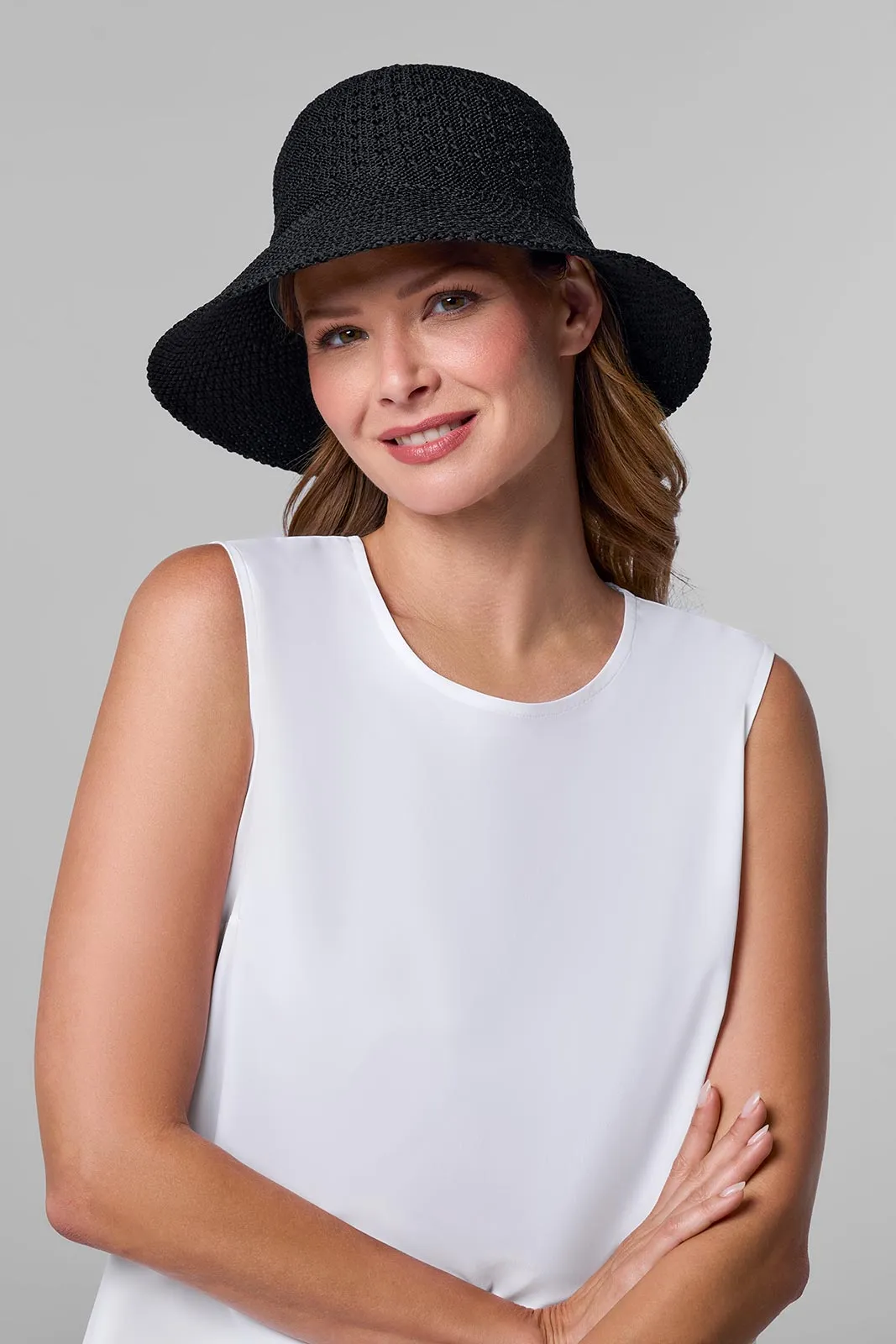 Marina Cloche Sun Hat | Black
