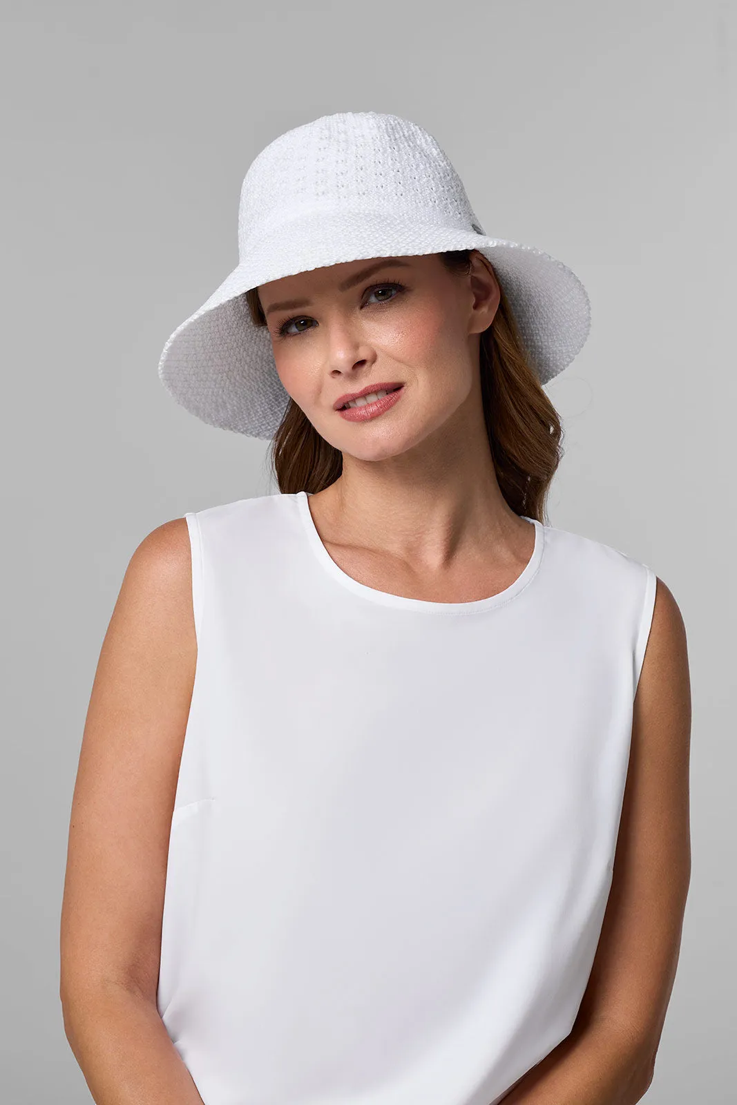 Marina Cloche Sun Hat | White