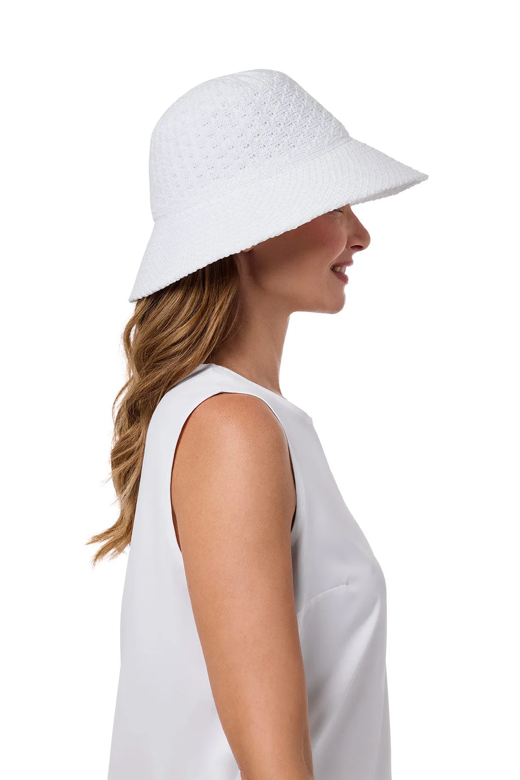 Marina Cloche Sun Hat | White