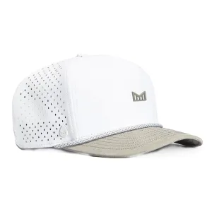 Melin Odyssey Hydro Rope Bulls Icon Snapback Hat - White, Grey