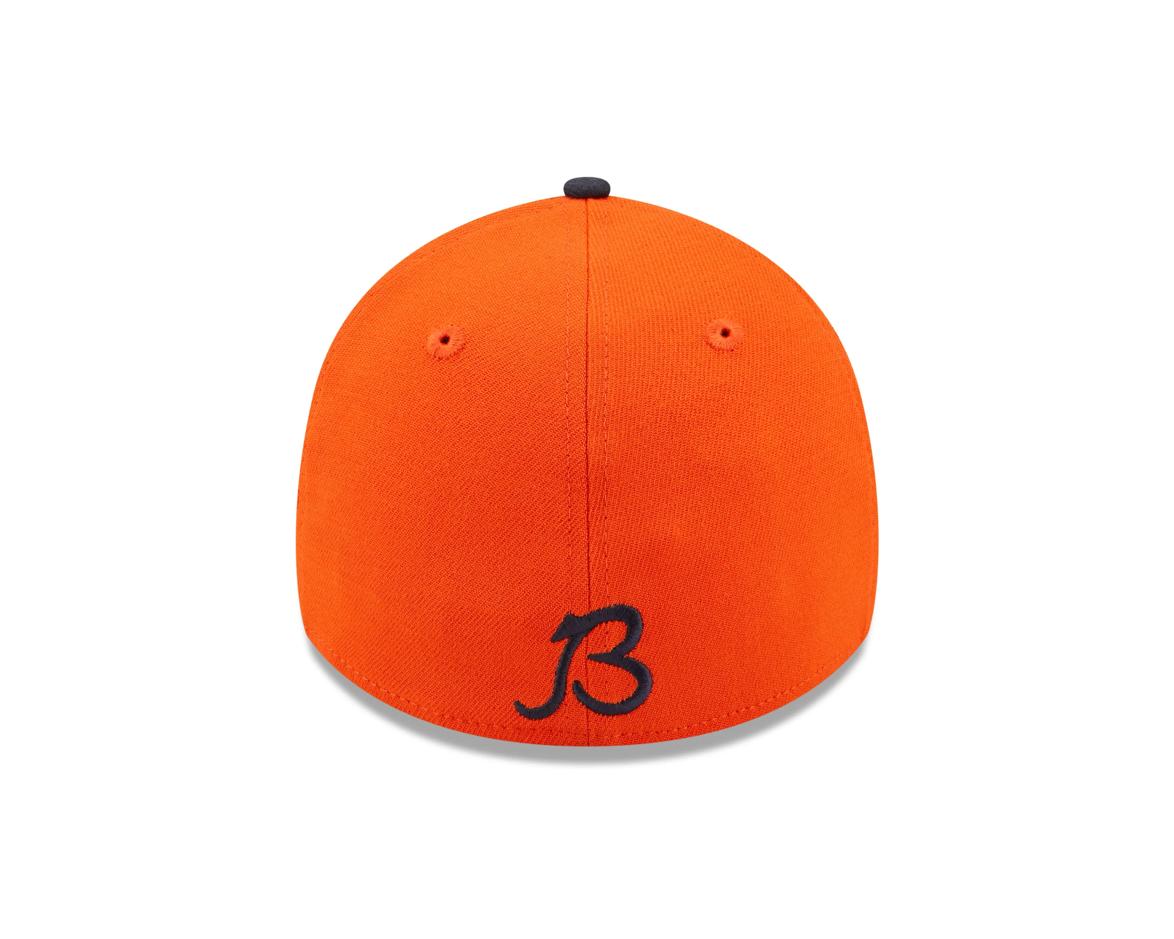 Men's Chicago Bears "B" Logo New Era Orange/Navy 2022 Sideline 39THIRTY Flex Hat