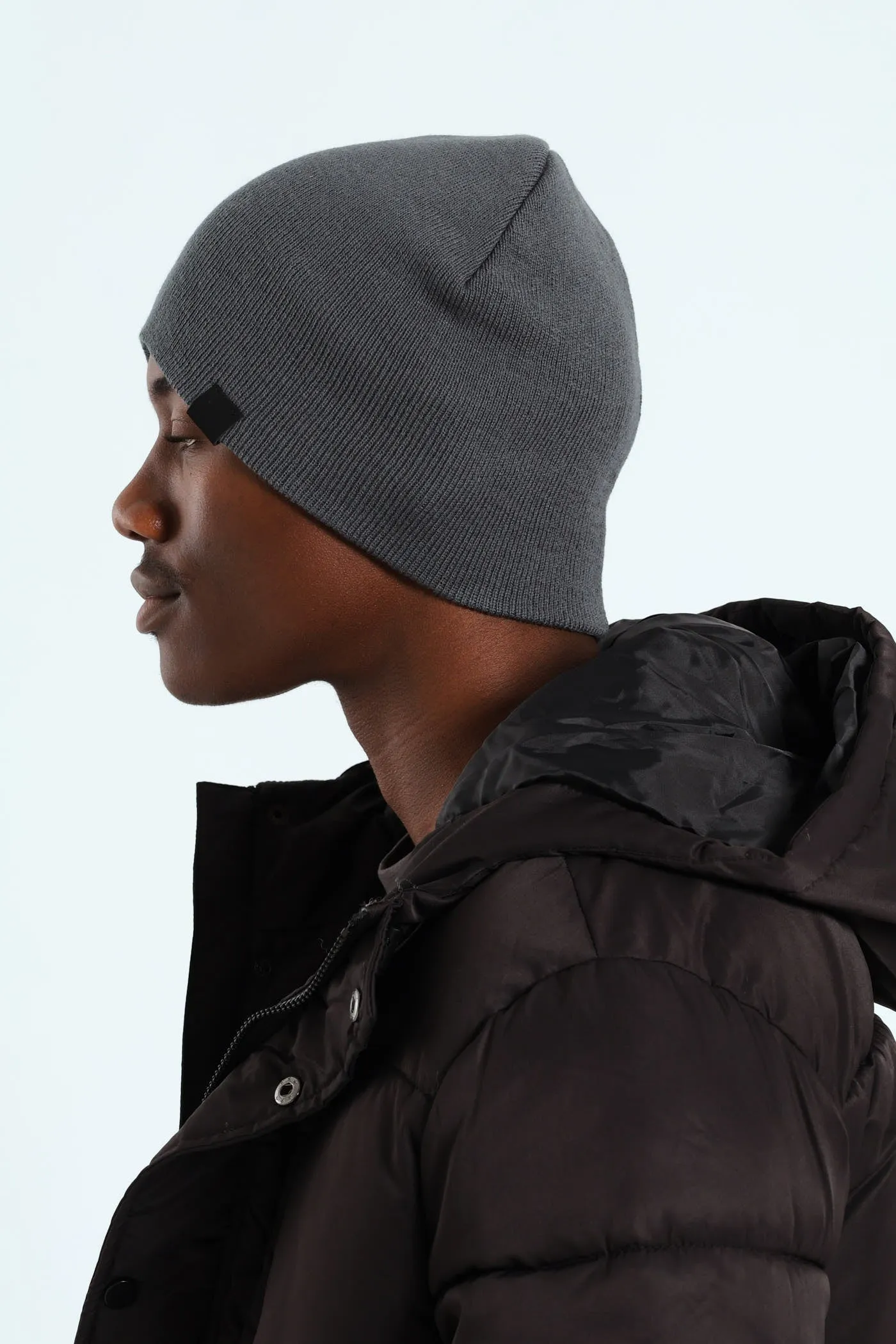 Micro Knit Beanie - Charcoal