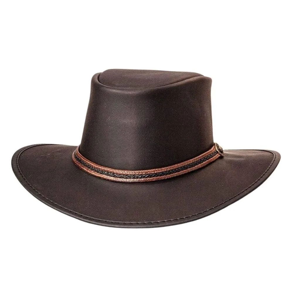 Midnight Rider | Womens Leather Outback Hat