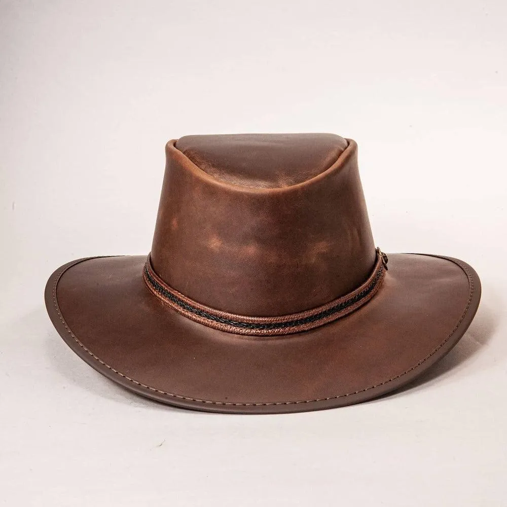 Midnight Rider | Womens Leather Outback Hat