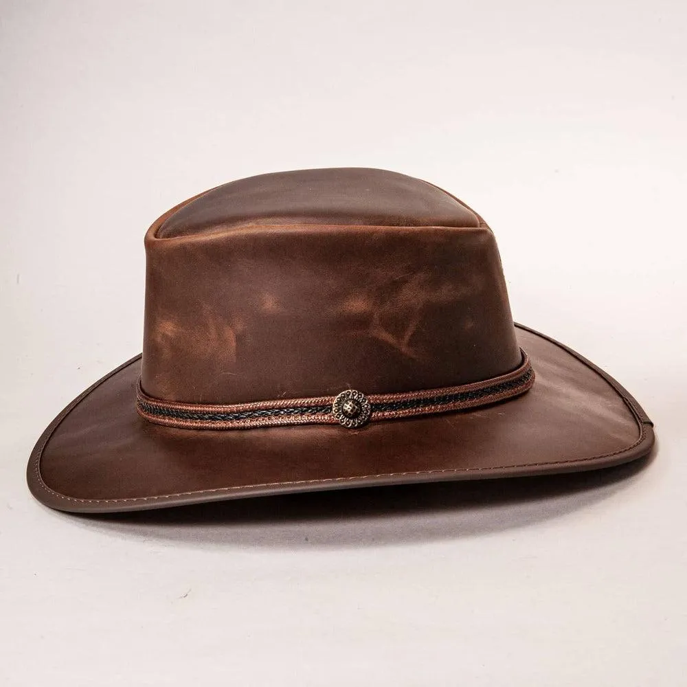 Midnight Rider | Womens Leather Outback Hat