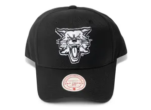 Mitchell & Ness NCAA Kentucky Wildcats Blackout Cat Head Pro Crown Snapback Hat xld