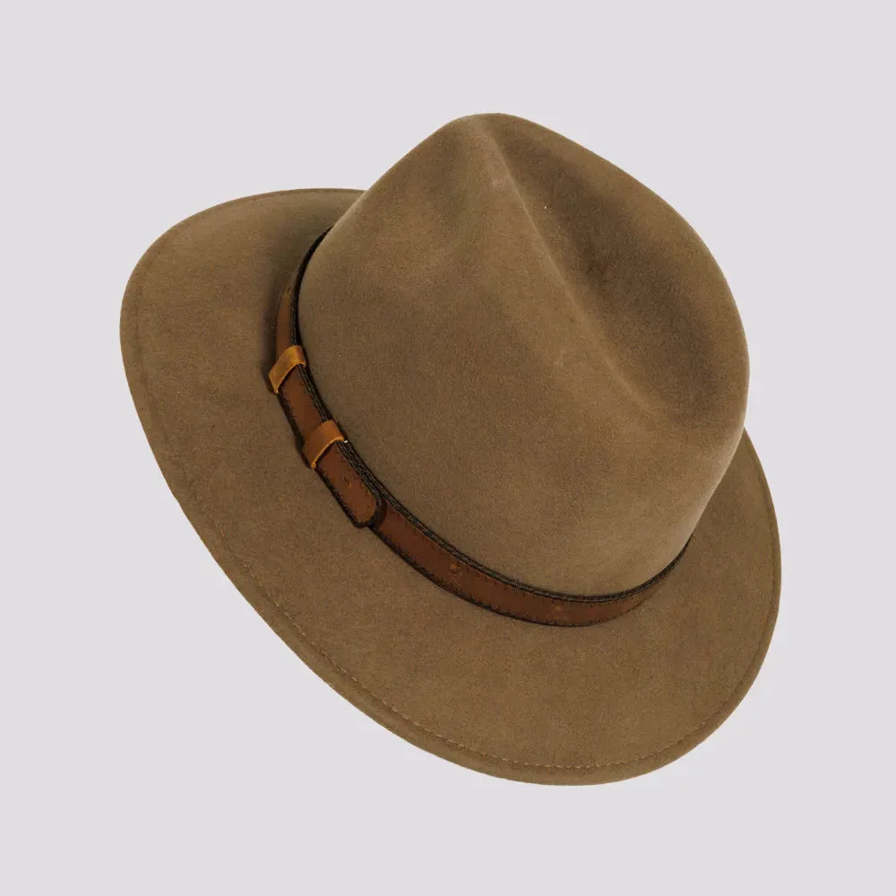 Moab | Womens Crushable Wool Felt Safari Hat with Leather Band