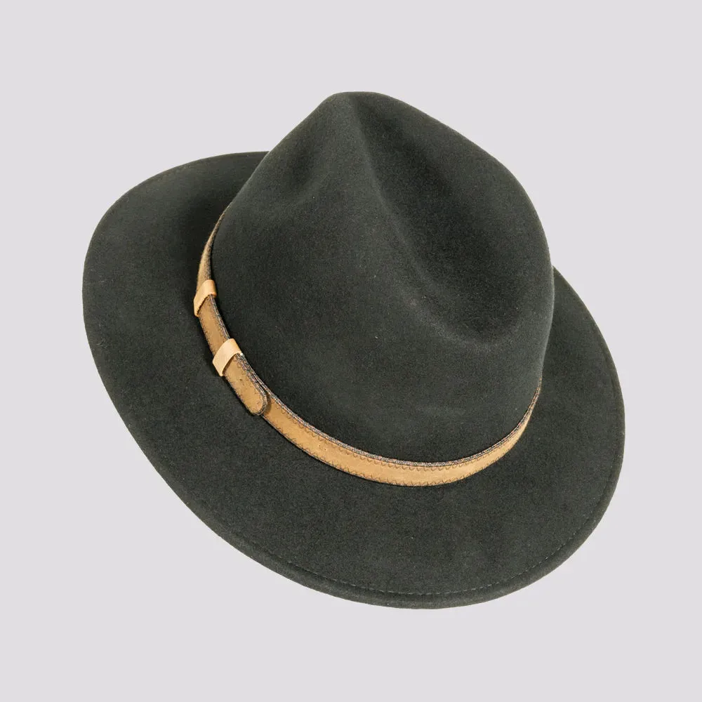 Moab | Womens Crushable Wool Felt Safari Hat with Leather Band