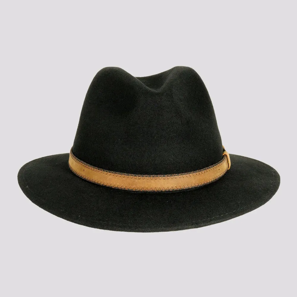 Moab | Womens Crushable Wool Felt Safari Hat with Leather Band