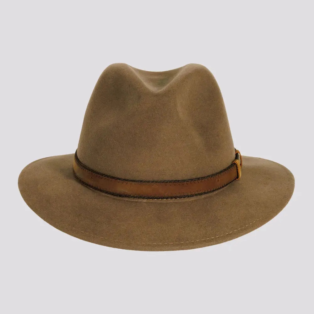 Moab | Womens Crushable Wool Felt Safari Hat with Leather Band