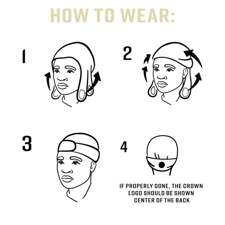 Mr. Durag Spandex Velcro Compress Wave Cap - Black
