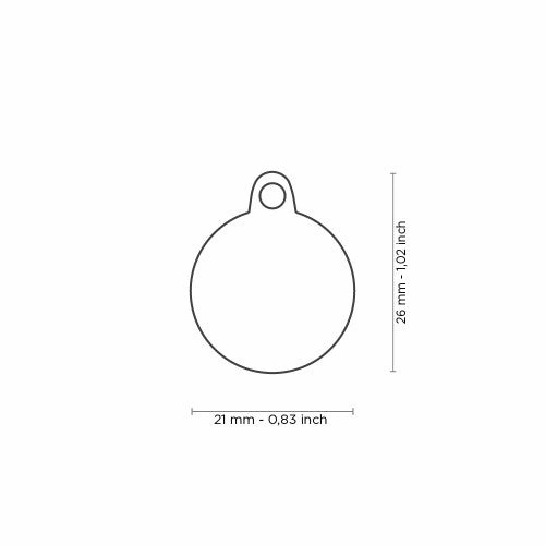 MyFamily Basic Handmade Small Lilac Circle ID Tag