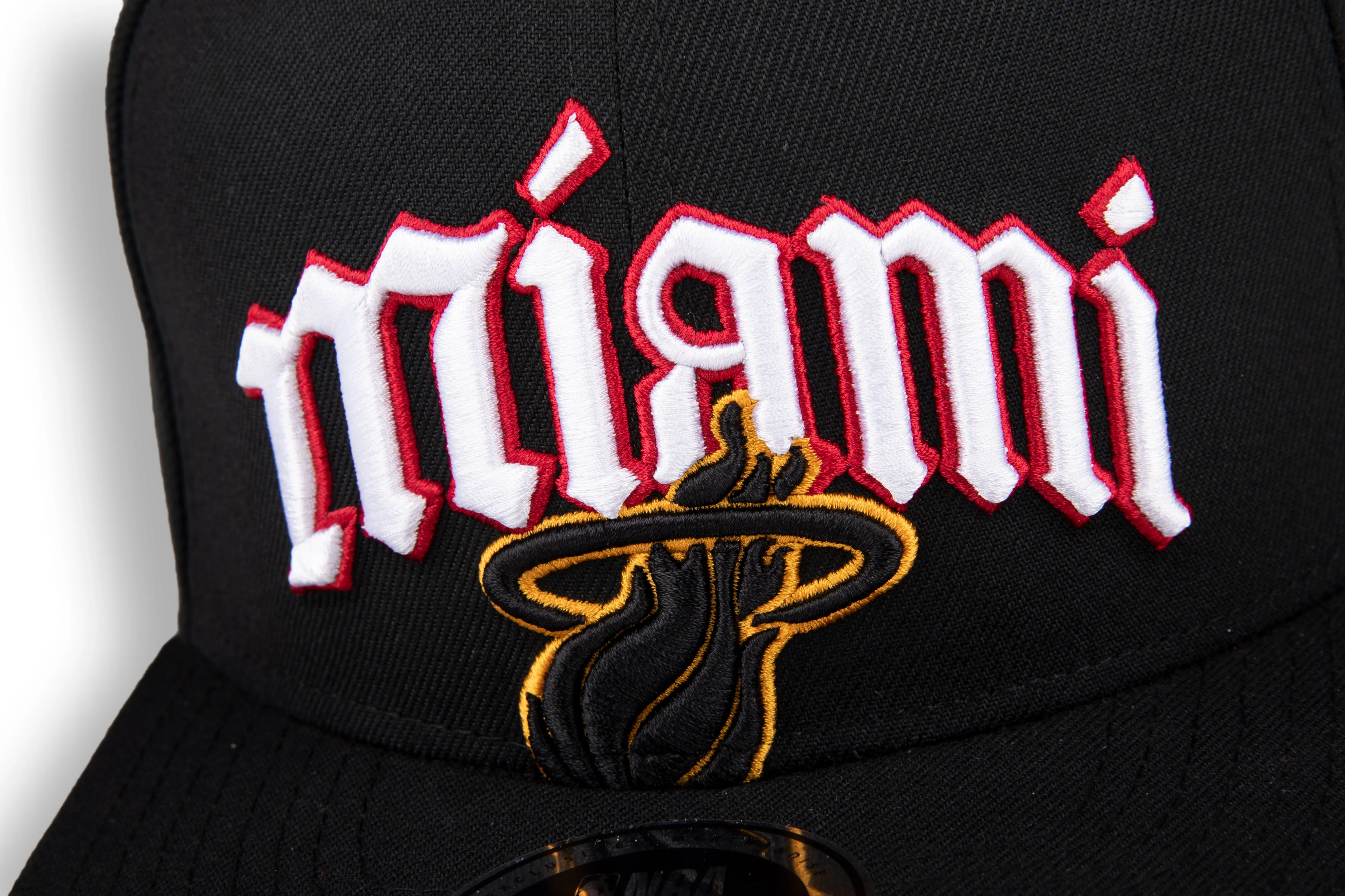 NBA Embroidered Flat Cap - Miami Heat