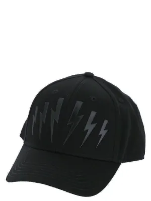 Neil Barrett Logo Print Baseball Cap