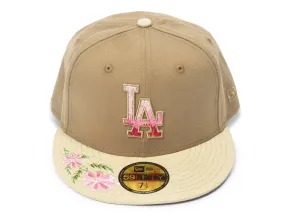 New Era Hand Stitched Floral Los Angeles Dodgers Fitted Hat xld