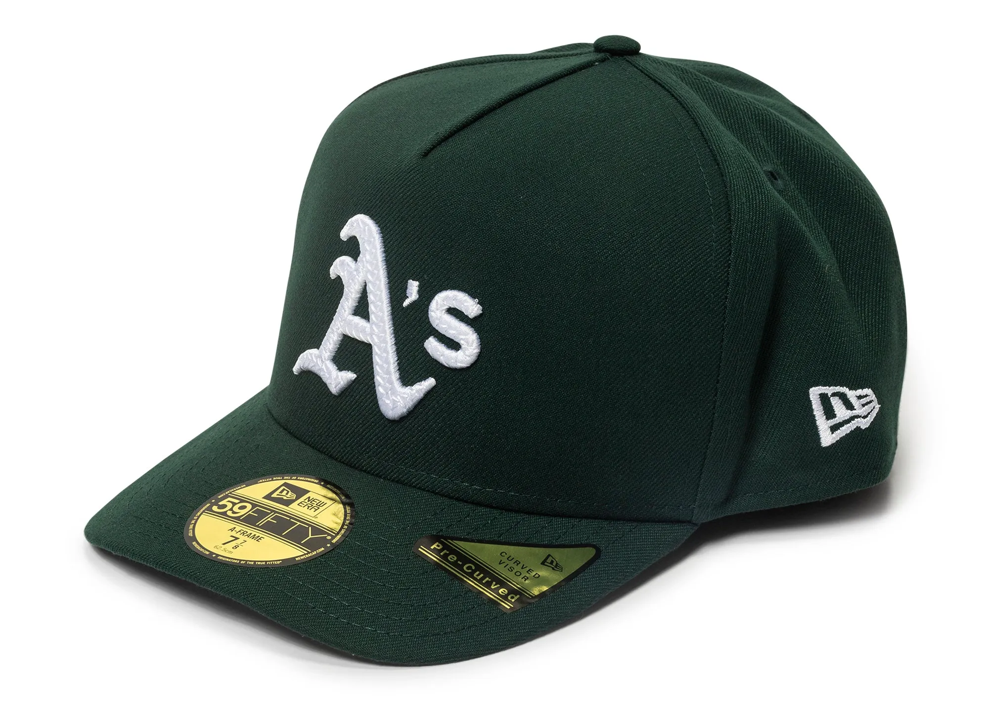 New Era Script Safety Pin Oakland Athletics Fitted Hat xld