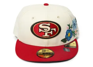 New Era Tonal Florals San Francisco 49ers Fitted Hat xld