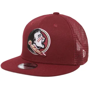 New Era Youth Seminole Logo Flat Bill Snapback Cap - Garnet