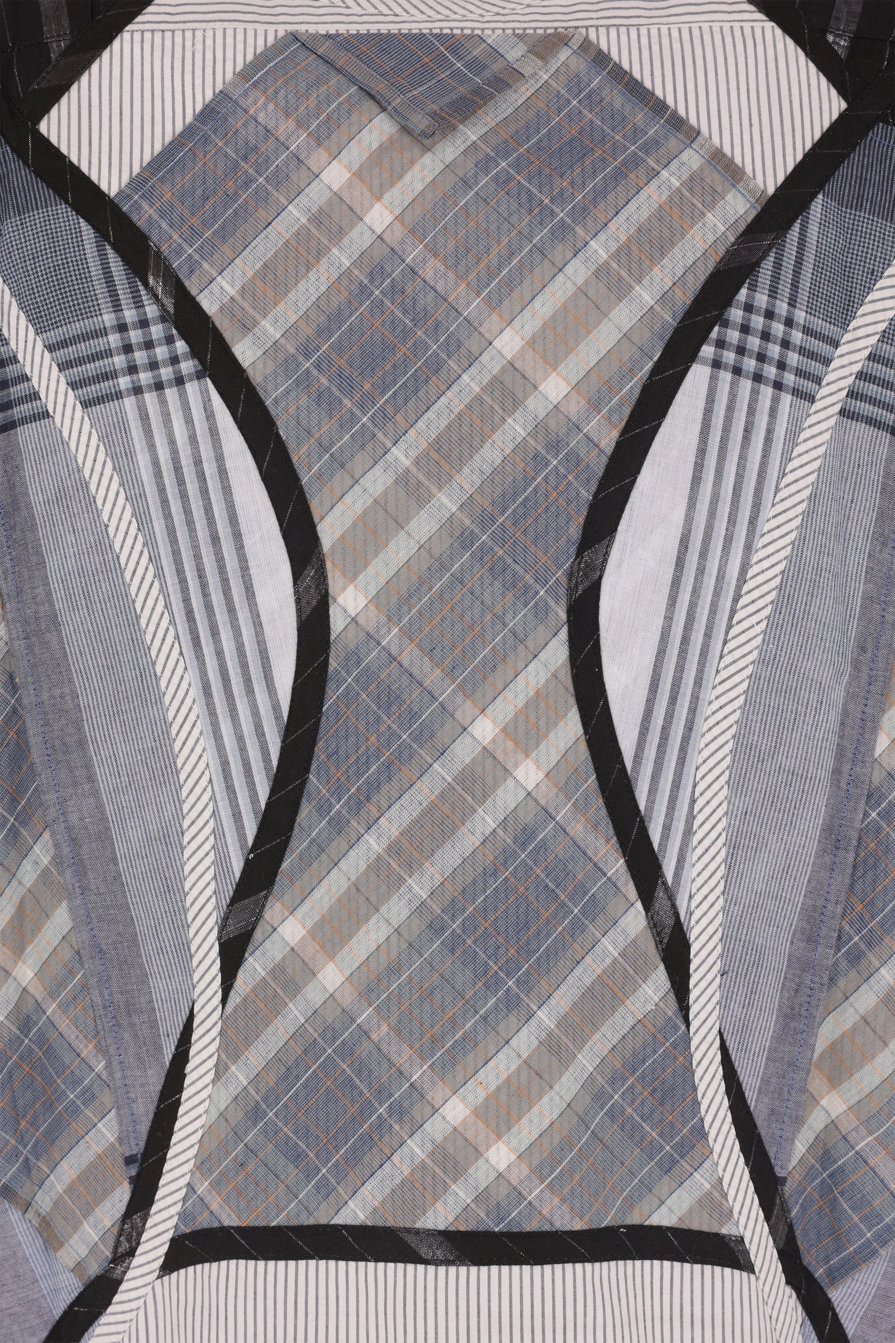 patchwork cotton bowling shirt