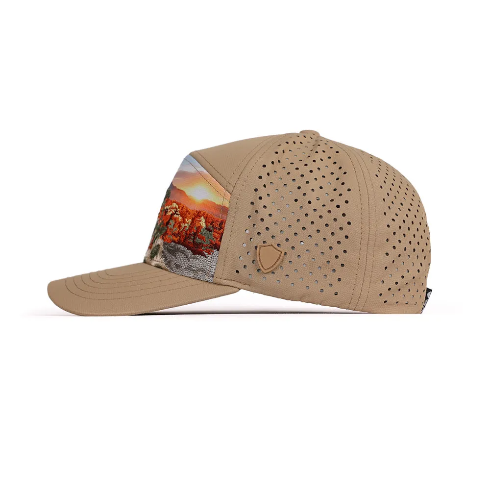 Performance Snapback | Cacti Bloom | Light Khaki