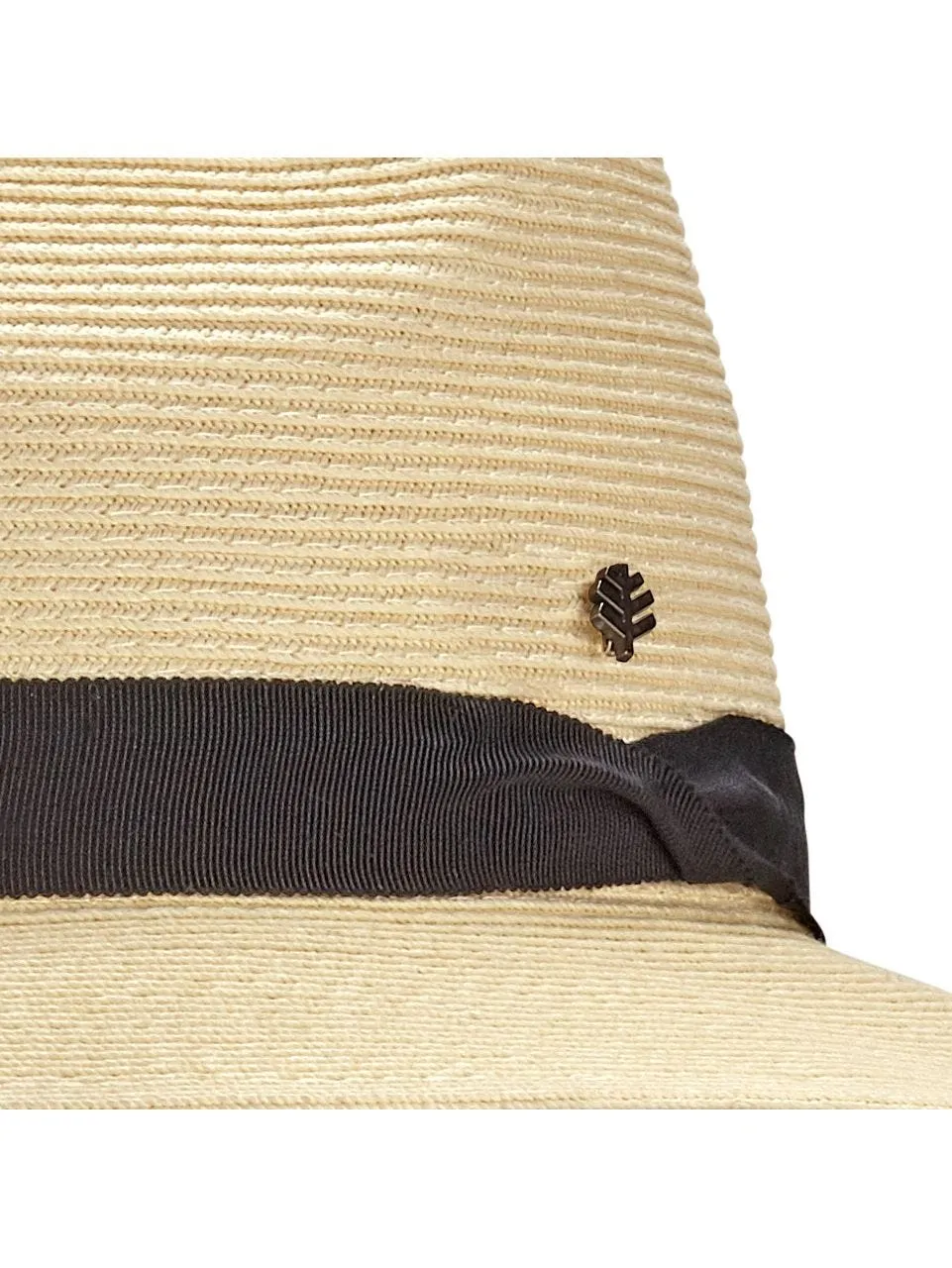 Peyton Panama Style Fedora | Ivory/Black