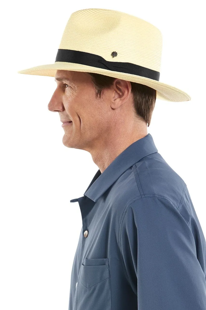 Peyton Panama Style Fedora | Ivory/Black