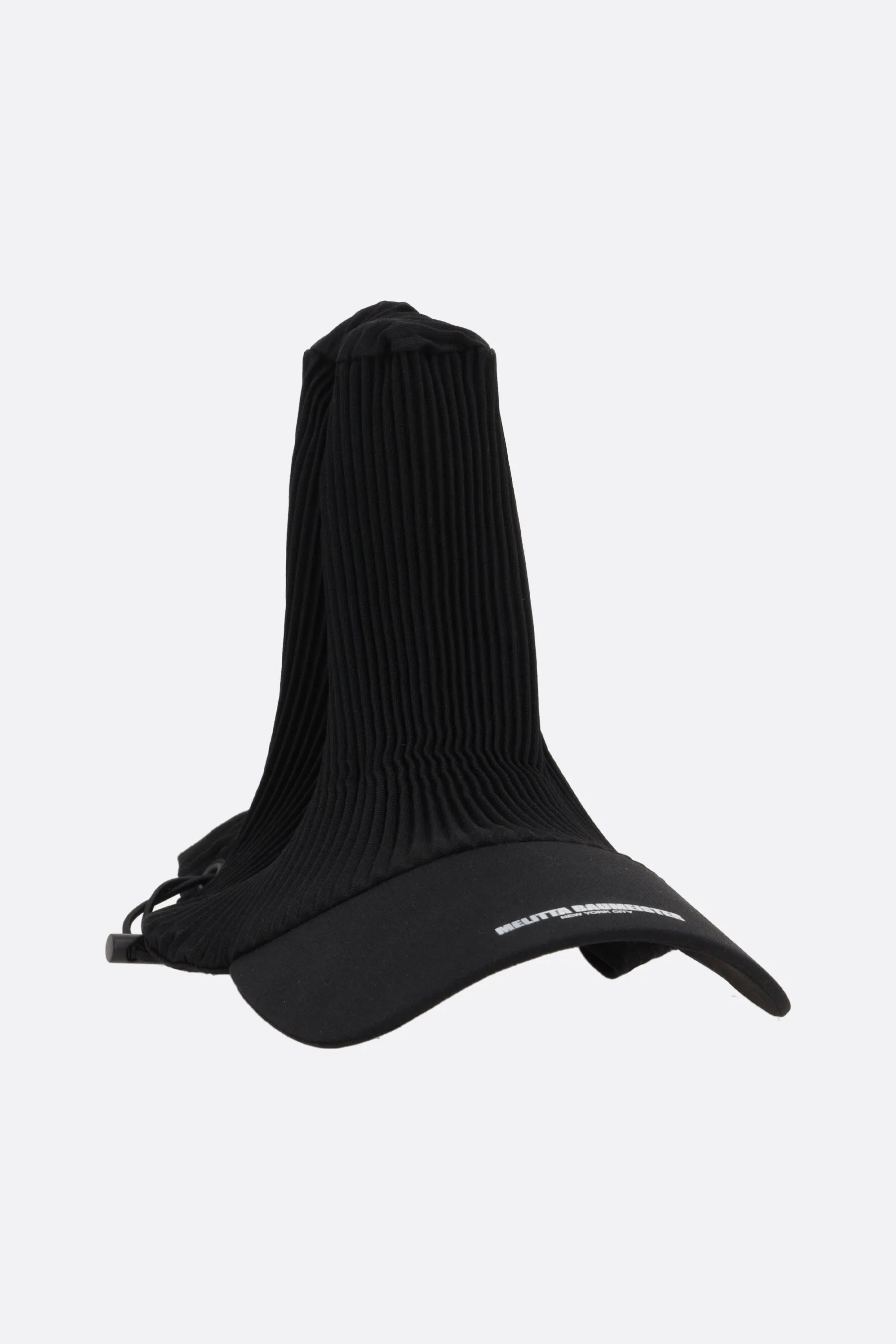 pleated technical poplin baseball cap