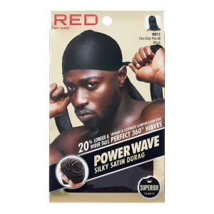 Power Wave Silky Satin Durag- 20% Longer & Wider Tail Perfect 360 Wave Durag [HD11]