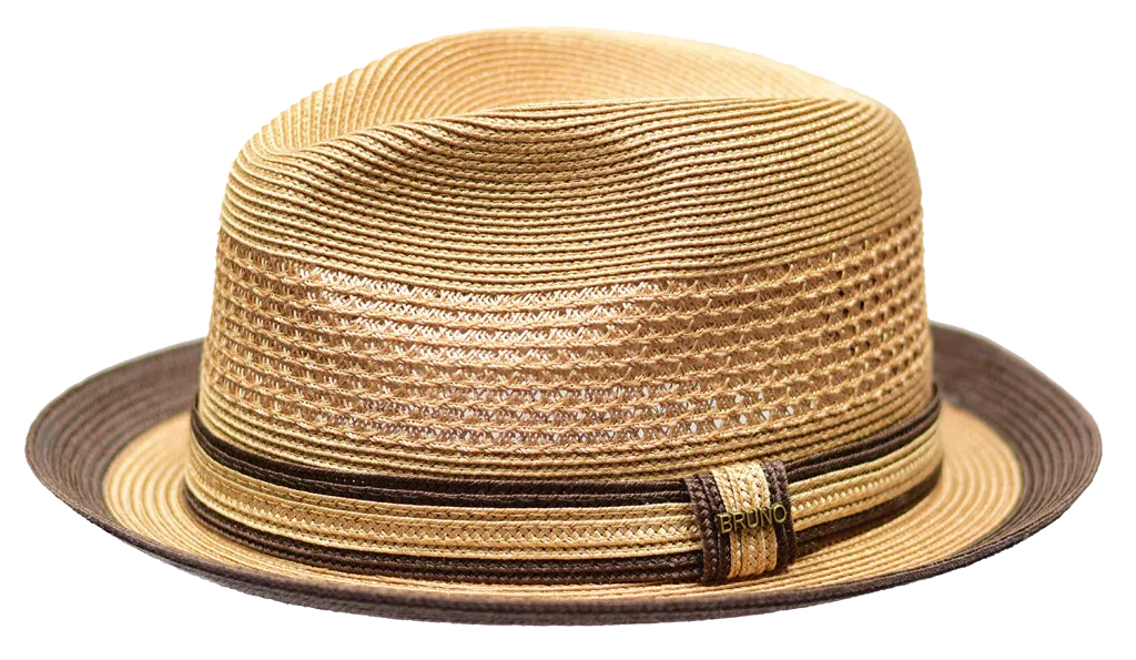 Retro Braid Straw Fedora by Bruno Capelo