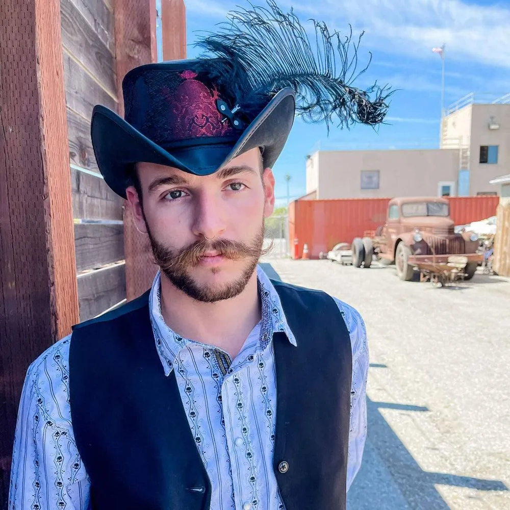 Reversible Ren | Mens Leather Festival Hat