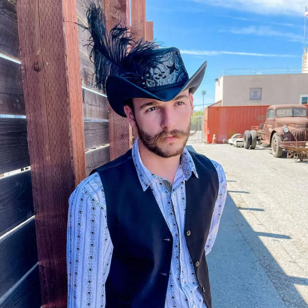 Reversible Ren | Mens Leather Festival Hat