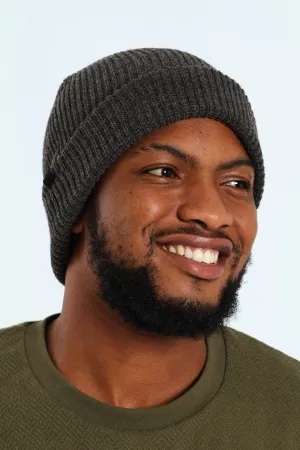 Ribbed Beanie - Charcoal