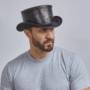 Royal Skull | Mens Leather Top Hat