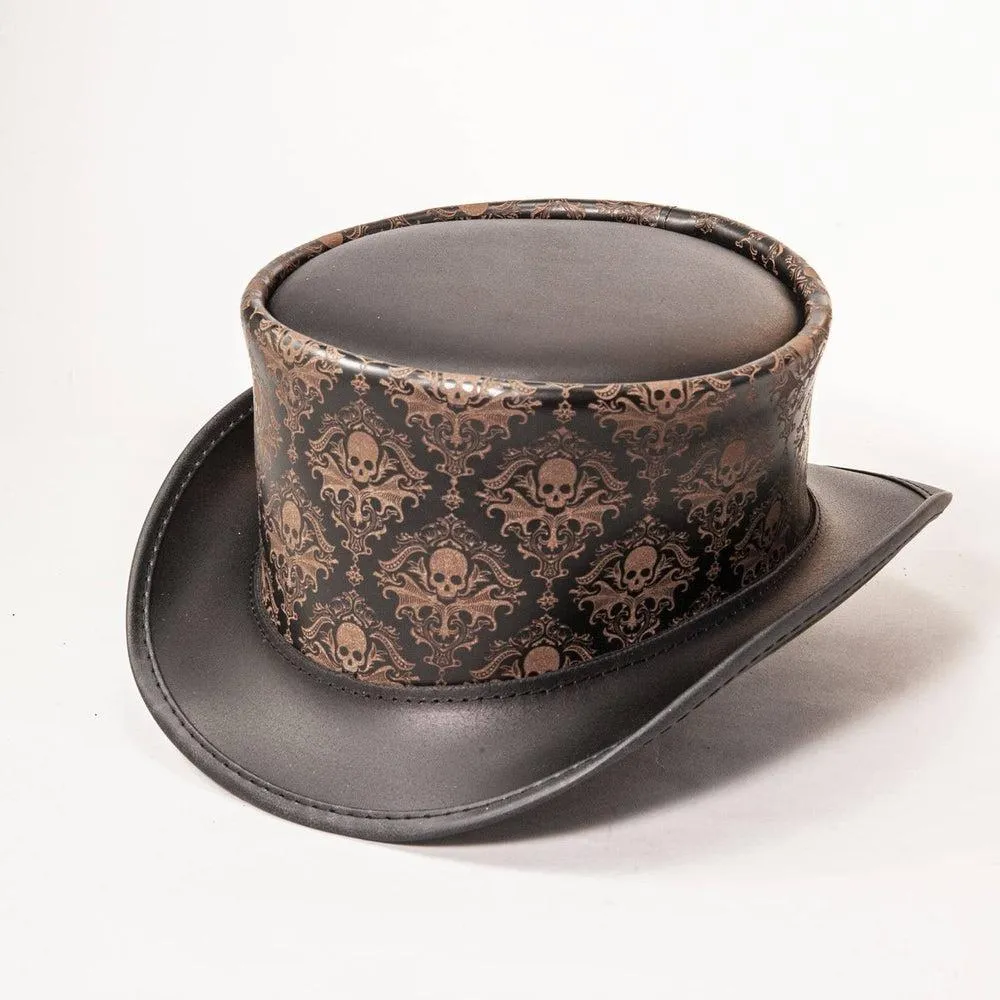 Royal Skull | Mens Leather Top Hat